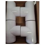 ANPTGHT 2 Inch Tee PVC Fitting 4 Way Elbow Connector, Furniture Grade 90 Degree Elbow Side Outlet, PVC Corner Fittings for Building Furniture Greenhouse Shed Pipe Fittings Tent Connection (Pack of 4)