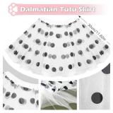 Prebene 101 Days of School Dalmatian Costume Kids Girls Halloween Dalmatians Dog Shirt Tutu with Accessories