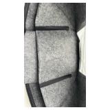 Kovpnor Round Hat Box, Stackable Felt Hat Boxes for Women Storage, Foldable Premium Hat Travel Case with Dustproof Lid, Space Saving Hat Organizer (Grey)