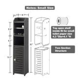 AOJEZOR Toilet Paper Holder Stand: Freestanding No Drill PVC Bathroom Storage for Apartment Renters -Protect Rental Deposit- Small Space Storage Solution