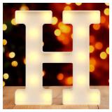 Marquee Light Up Marquee Letters Night Lights Led Sign H Locker Lights Big Letters for Party Decorations, Halloween, Baby Shower, Desk, Kitchen, Carnival