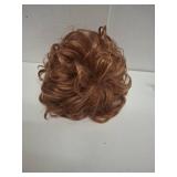 Wiginway Short Curly Wavy Synthetic Hairpiece Wigs with Bangs for Women Girls Light Strawberry Blonde