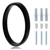 Metal House Numbers - 5 Inch Address Numbers for Houses, Modern Floating Door Numbers, High Gloss Black Number 0