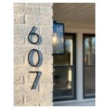 Metal House Numbers - 5 Inch Address Numbers for Houses, Modern Floating Door Numbers, High Gloss Black Number 0