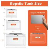 AZV Reptile Terrarium Starter Kit,8 Piece Small Reptile Tank with Escape-Proof Locks,Mesh Top,Multi-Vent Compatible Habitat,Durable Clear PC,Easy-Clean Waterproof Base for Geckos,Frogs,Spiders Large