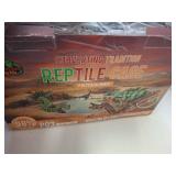 AZV Reptile Terrarium Starter Kit,8 Piece Small Reptile Tank with Escape-Proof Locks,Mesh Top,Multi-Vent Compatible Habitat,Durable Clear PC,Easy-Clean Waterproof Base for Geckos,Frogs,Spiders Large