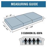 H.VERSAILTEX Super Stretch Individual Seat Cushion Covers Sofa Covers Couch Cushion Cover Slipcover Sets Thick Jacquard Textured Twill Fabric (3 Piece XL Sofa Cushion Covers, Sand)