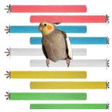 Oungy 10 PCS Bird Perch Parrot Stand Wood Parrot Perch Stand Platform Natural Paw Grinding Stick Bird Cage Accessories for Budgies Cockatiels Cockatoo Conure Parakeet