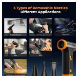 K&F Concept Compressed Air Duster, 3 Gear Adjustable 110000RPM Electric Air Duster, Adjustable&Portable Air Blower for Deep Computer Clean, Keyboard, Car Dry, Home - Replace Compressed Air Cans