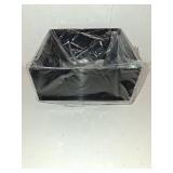 Tioncy 30 Pcs Square Plastic Serving Bowls, Medium Salad Fluted Plastic 35 oz Disposable Serving Bowls Containers for Parties, Snack, Buffet, Chips(Black,Classic)