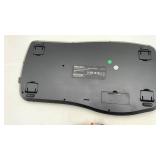 MEETION Ergonomic Keyboard and Mouse Wireless Combo, Wave Keys Natural Typing, 2.4G USB Receiver Wireless Keyboard with Wrist Rest, 4 Adjustable DPI Optical Mouse, Computer/Laptop/Windows/Mac, Black