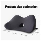 ZHIYUEJING Lumbar Support Pillow for Car,Car Lumbar Support for Driving Seat,2 in 1 Memory Foam Car Seat Back Support, Black Adjustable Cushion with Sciatica Relief for Office Chair & Wheelchair