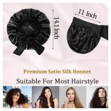 Silk Bonnet for Women Hair Bonnet for Sleeping Satin Sleep Cap for Black Women Curly Hair Braids