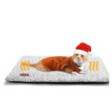 Self Warming Cat Bed Self Heating Cat Dog Mat 29.1 x 18.9 inch Extra Warm Thermal Pet Pad for Indoor Outdoor Pets with Removable Cover Non-Slip Bottom Washable