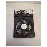 Koonie USB Fan, Strong Wind Ultra Quiet Small Desk Fan 220Â° Tilt Folding 3 Speeds Adjustable USB-C Corded Powered Personal Fan for Home Office Desktop Black