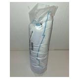 Bluewave Bedding Extra Slim Max Cool CarbonBlue Gel Memory Foam Pillow for Stomach and Back Sleepers - Thin, Flat Design with Advanced Cooling (1.75-Inch Height, Standard Size)