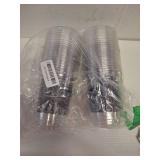 Qinyoung 100 Pcs 16 oz Football Plastic Cups, Football Themed Party Supplies, Disposable Clear Football Party Beverage Ice Cream Coffee Cups for Football Sport Theme Birthday Party Favors Toy