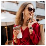 VITEVER [100 Sets - 16oz] Clear Plastic Cups with Lids and Straws, Disposable Iced Coffee Cups for Smoothie, Milkshake, Cold Drinks - BPA free