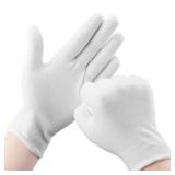 30 Pcs White Cotton Gloves for Dry Hands Moisturizing Eczema Overnight, Men and Women Stretchable Cloth White Gloves for Coin Jewelry Silver Inspection Halloween