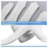 30 Pcs White Cotton Gloves for Dry Hands Moisturizing Eczema Overnight, Men and Women Stretchable Cloth White Gloves for Coin Jewelry Silver Inspection Halloween