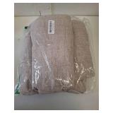 NICETOWN 100% Blackout Linen Curtains 90\" Long for Bedroom, Thermal Insulated Living Room Curtains with Liner, Farmhouse Style Linen Blend Window Draperies for Dining Room (2 Panels, 52\" W, Natural)