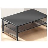 ECOLOVI 2-Tier Computer Monitor Stand Riser, Desk Organizer for Monitor, Printer & Laptop Stand, Desktop Workspace Organizers for Office Supplies(Black)