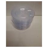 Prestee 72 Pack Disposable Plates 7.5 Inch - Heavy Duty Plastic Plates for Party Appetizers, Salads, and Clear Dessert Plate for Party Events, Weddings, Holidays, and Elegant Celebrations