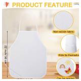 JaGely 60 Pcs Kids Chef Hat and Apron Set Chef Aprons and White Hats Non Woven Fabric Costume for Girls and Boys Cooking(Classic)