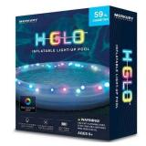Merkury Innovations - HGlo Inflatable LED 3 Ring Pool  59  Diameter  Multicolor LEDs with Flashing Modes  For Kids