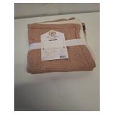 My Texas House 20  x 20  Allie Reversible Solid Rose Pink Cotton Decorative Pillow Covers (2 Count)