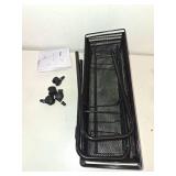 Mainstays Slim 3-Tier Rolling Bathroom Storage Cart with Hooks, Black