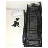 Mainstays Slim 3-Tier Rolling Bathroom Storage Cart with Hooks, Black