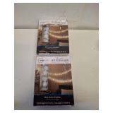 Mainstays Indoor 50-Count LED Globe Lights  with Frosted White G20 Globes  AC-Adaptor  4.5 Volts 2 pack