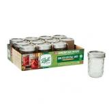 Ball Quilted Crystal Mason Jar w/ Lid & Band  Regular Mouth  8 Ounces  11 Count