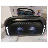 LFS Bluetooth Speaker,100W RMS Loud Speakers Bluetooth Wireless with Deep Bass, LED Lights, IPX6 Waterproof, 30H Playtime, Portable Outdoor Speaker Boombox for Camping,Beach, Party - Retail: $99.99