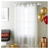 KAMANINA Curtain Rods No Drilling for Windows 32 to 86 Inches, 5/8 Inch No Drill Renter Friendly Curain Rod without Drilling with 3M Adhesive Brackets, White