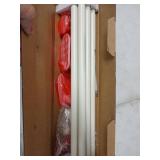 KAMANINA Curtain Rods No Drilling for Windows 32 to 86 Inches, 5/8 Inch No Drill Renter Friendly Curain Rod without Drilling with 3M Adhesive Brackets, White