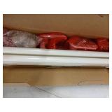 KAMANINA Curtain Rods No Drilling for Windows 32 to 86 Inches, 5/8 Inch No Drill Renter Friendly Curain Rod without Drilling with 3M Adhesive Brackets, White