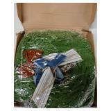 Christmas Decorations - 22 Inch Norfolk Pine Christmas Wreath with Bells and Ribbon - Artificial Pine Greenery Winter Wreath for Home Table Wall Window Porch Door Indoor Outdoor Decor