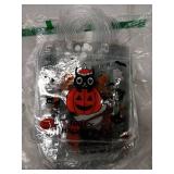Motipuns 18 Pcs Halloween Clear Plastic Gift Bags with Handles, Small Treat Reusable PVC Pumpkin Party Favor Bags Bulk, Black Orange Tote Bag for Halloween Trick or Treat, 7.87 x 7.87 Inch