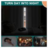 Diraysid 100% Blackout White Curtains Linen Curtains for Bedroom Grommet Thermal Insulated Room Darkening Drapes (2 Panels, W52 x L84 Inch)