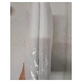 Diraysid 100% Blackout White Curtains Linen Curtains for Bedroom Grommet Thermal Insulated Room Darkening Drapes (2 Panels, W52 x L84 Inch)