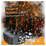 ArtCreativity Fog Bubble Machine - 2 in 1 Smoke Bubble Machine with Fog and Bubble Liquid (200 ml Each) - Smoke Bubble Maker for Spooky Outdoor or Indoor Haunted House Decorations