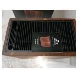 ENOKING XXL Acacia Wood Knife Holder - Large Universal Knife Block with Blade-Protecting Slots, Holds 26+ Knives, Scissors, and Sharpening Rods, Space-Saving Kitchen Storage Organizer