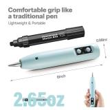 Electric Diamond Painting Pen - Cordless Diamond Art Pen Low-Noise Wax-Free, Rechargeable 2-Speed with LED Light & Removable Magnifier, Portable Diamond Art Accessories for Crafts Lovers