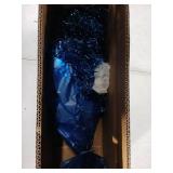 2FT Mini Christmas Tree, Blue Tabletop Christmas Tree, Prelit Small Christmas Trees with 60 LED Lights, 100 Lifelike Branches, 73 Ornaments, Artificial Xmas Tree for Home Indoor Decor