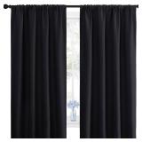 NICETOWN Black Blackout Curtain Blinds - Solid Thermal Insulated Window Treatment Blackout Drapes/Draperies for Bedroom (2 Panels, 42 inches Wide by 63 inches Long, Black)