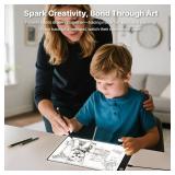A4 LED Light Box for Tracing and Drawing - Ultra Thin Adjustable Light Table, USB Trace Light UP Pad Screen, Small Copy Board Tracer for Kids Artists, Sketching, Stenciling, and Art Crafting.
