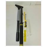 Frebuta Floor Scrapers Long Handle Heavy Duty ,31In 4 Razor Blades Scraper with 10PC Floor Blades Sponge Handle Iron Tube Scraper for Cleaning Quick and Easy Removal Price Stickers Gum