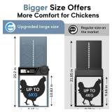 Large Size Automatic Chicken Coop Door Solar - Powered Auto Chicken Door Opener, Timer Modes for Safe and Convenient Chicken Keeping with Intelligent Obstacle Sensors, Remote Control, 14.2"H x 10.83"L